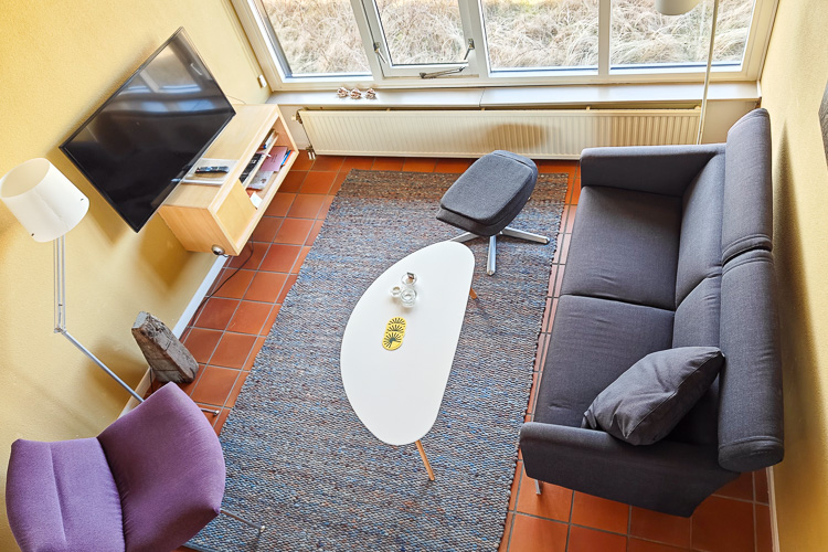 Aldegonda vakantiehuis woonkamer zithoek tv