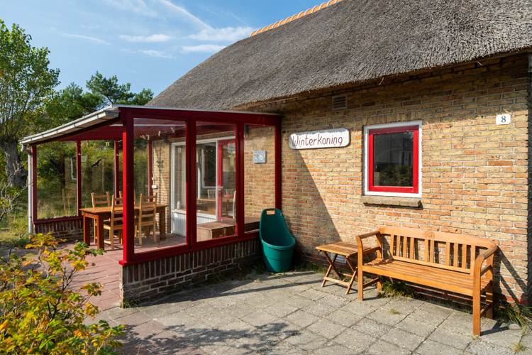 Winterkoning vakantiehuis Schiermonnikoog terras