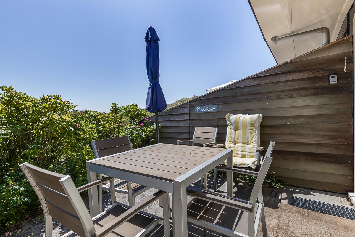 terras vakantiehuis Schiermonnikoog cardium