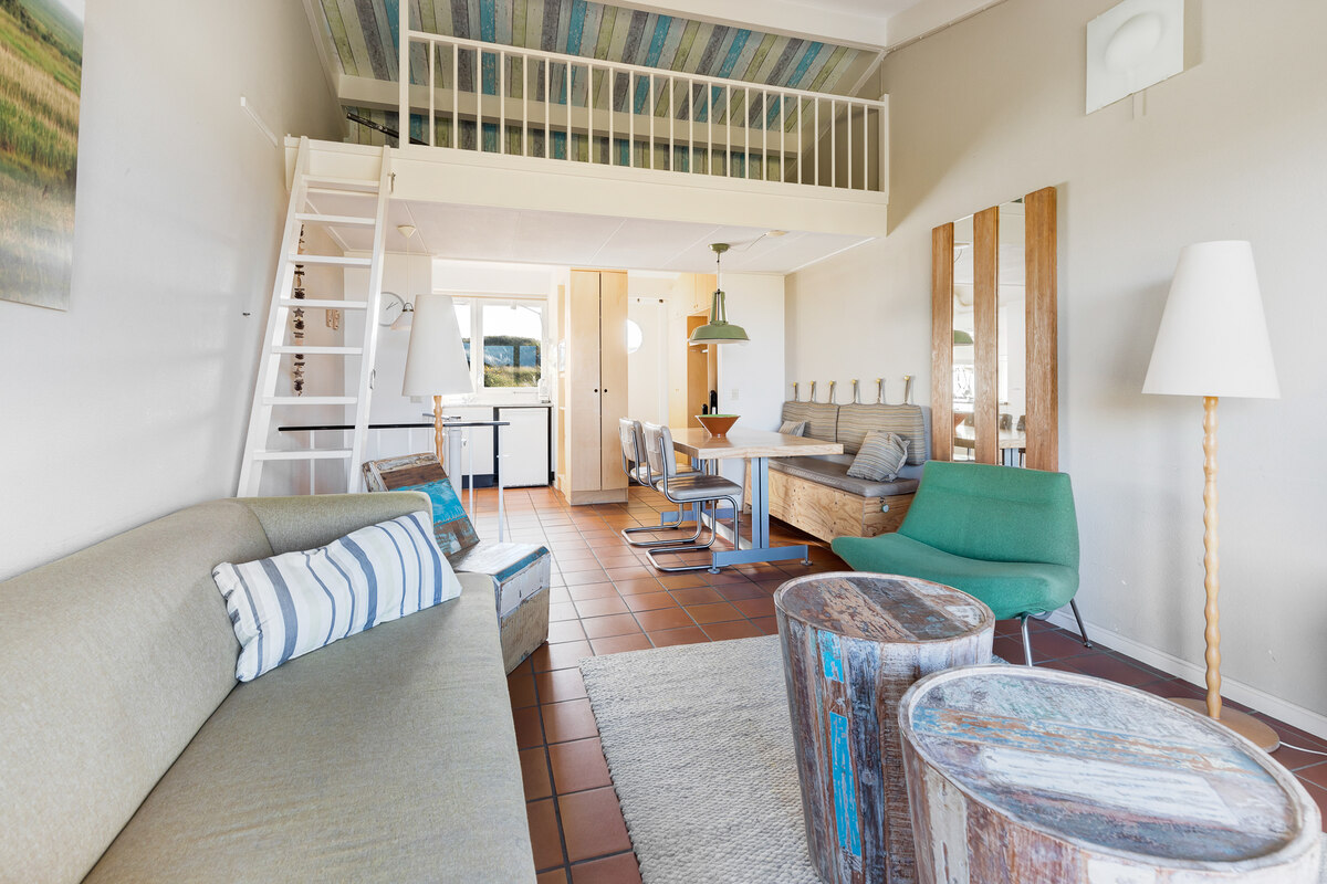 openvloerplan zithoek vakantiehuis schiermonnikoog metula